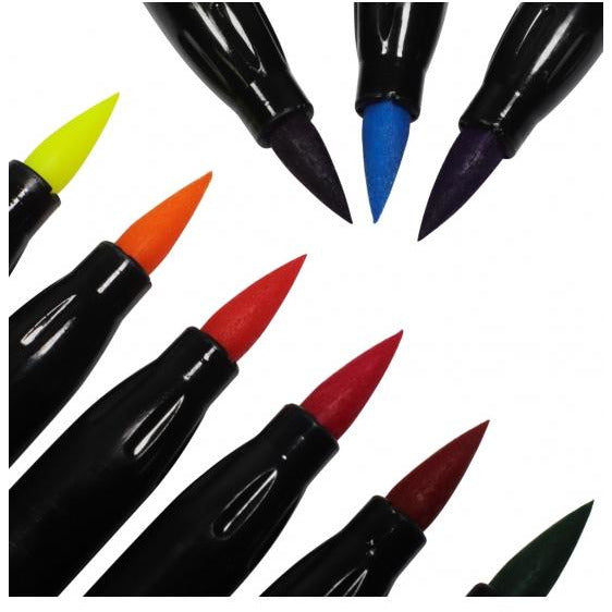 Mont Marte Coloring Brush Markers, 12pc