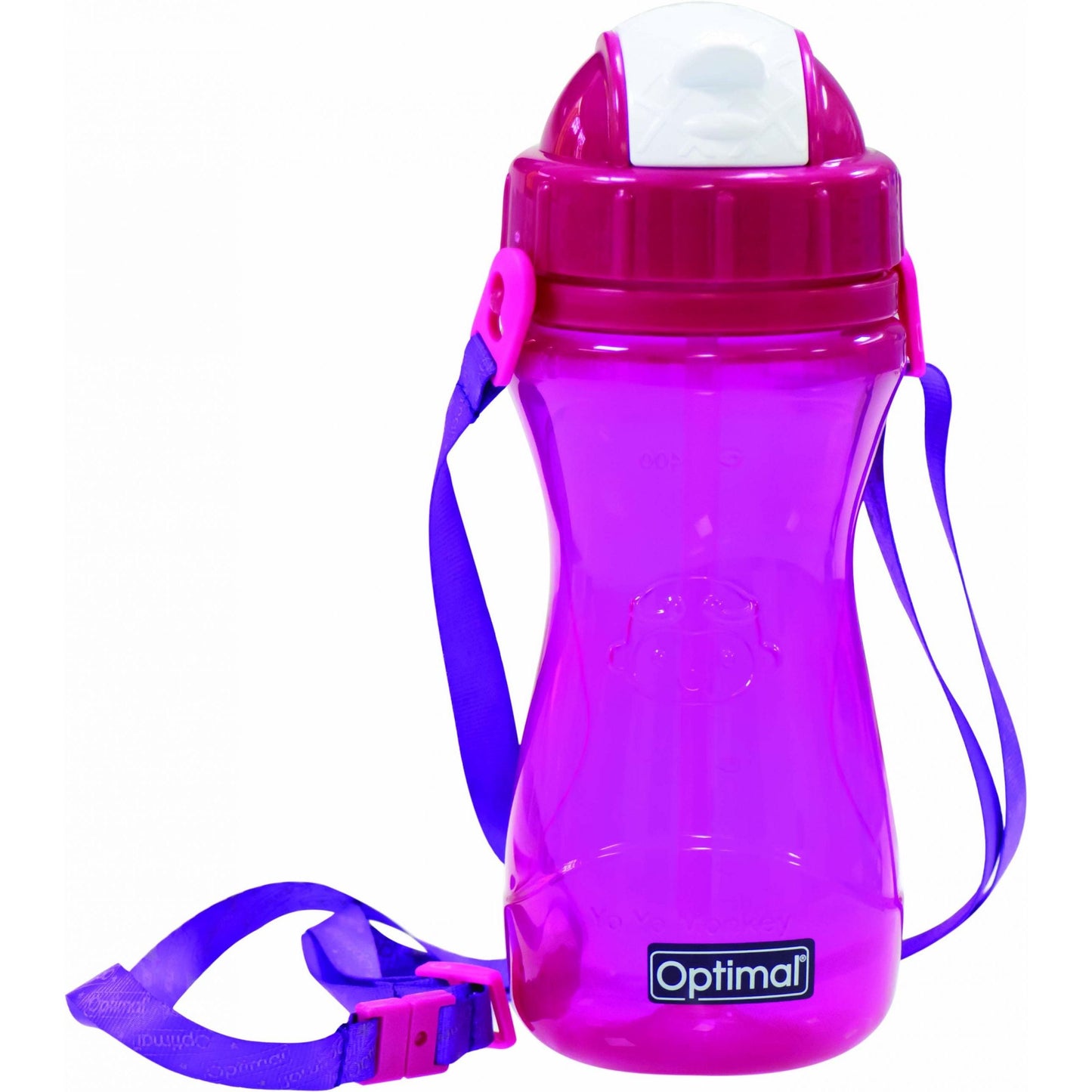 SILICONE STRAW BOTTLE 12M+ 500ml BLUE 'PINK
