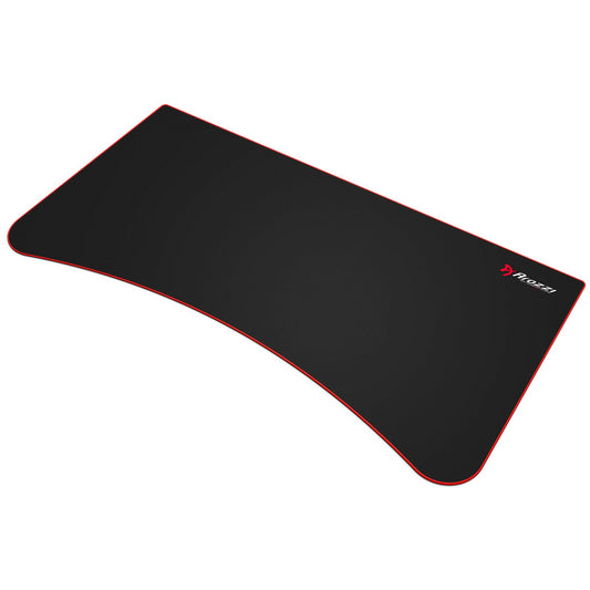 Arozzi Arena Ultrawide Curved Gaming and Office Desk with Full Surface Water Resistant Desk Mat - Red border