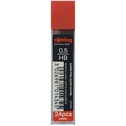 Rotring Value Pack HB Super Fine 0.5 Leads Refill - Pack of 24 / Box of 12 Packs