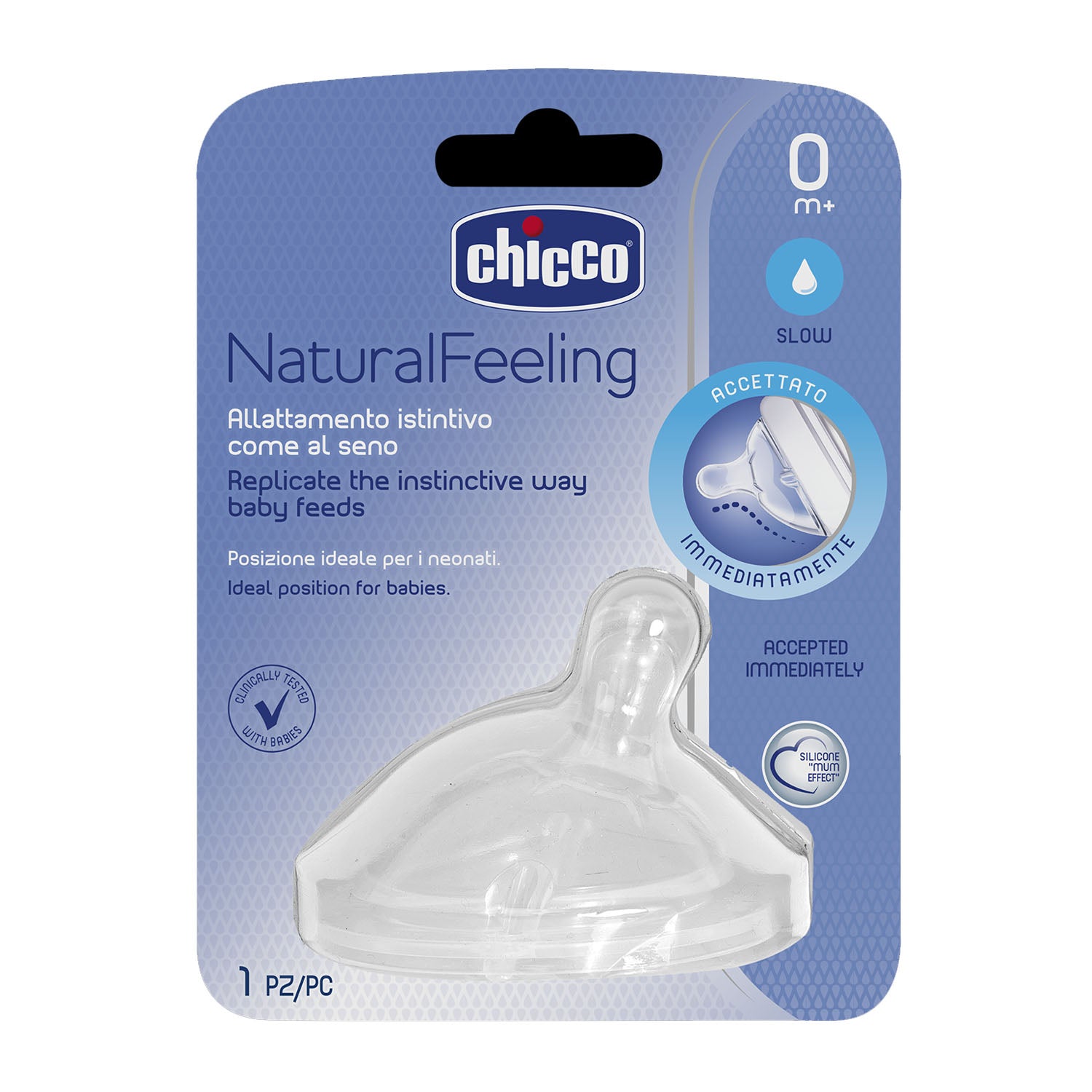 Chicco Natural Feeling teat 0m+ Regular Flow 1 pc