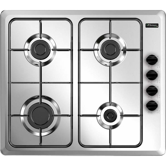 Bompani 60 cm, 4 Gas Burners, Stainless Steel Built in Hob BI213CL-N