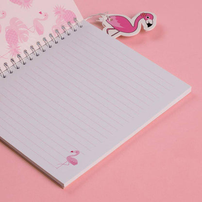 Trendy Wire Notebook Flamingo