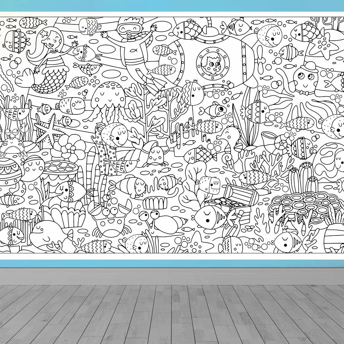 Under the sea - Giant coloring poster