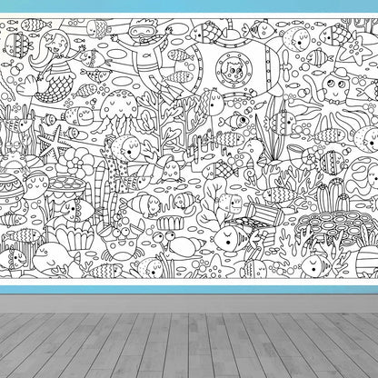Under the sea - Giant coloring poster