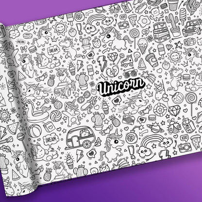 Unicorn world - Giant coloring poster