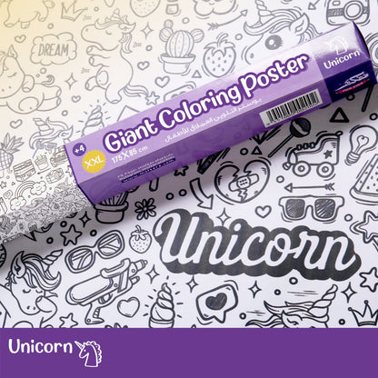 Unicorn world - Giant coloring poster
