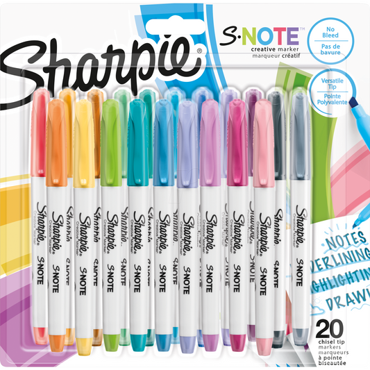 أقلام رسم إبداعية من Sharpie S-Note منقوشة بألوان الباستيل