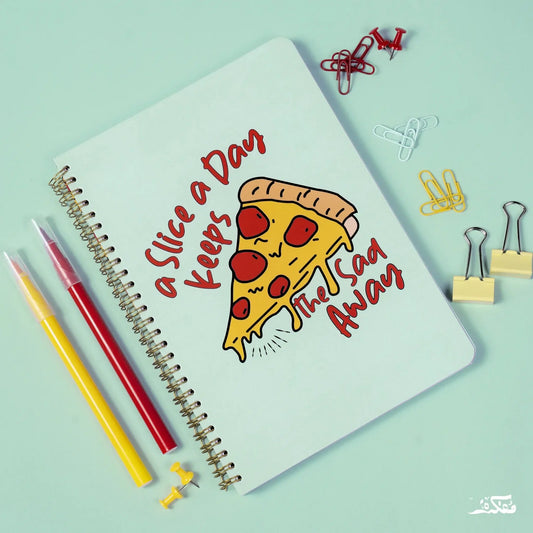 Pizza Wire Notebook A4 Jumbo Size (5 Subjects)