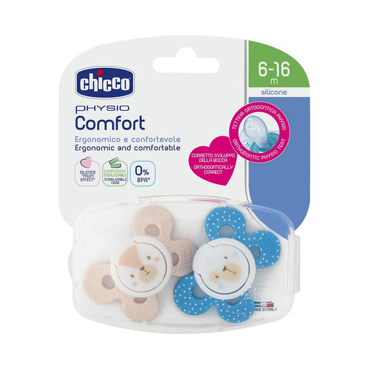 SOOTHER COMFORT BOY SIL 6-16M 2PC C
