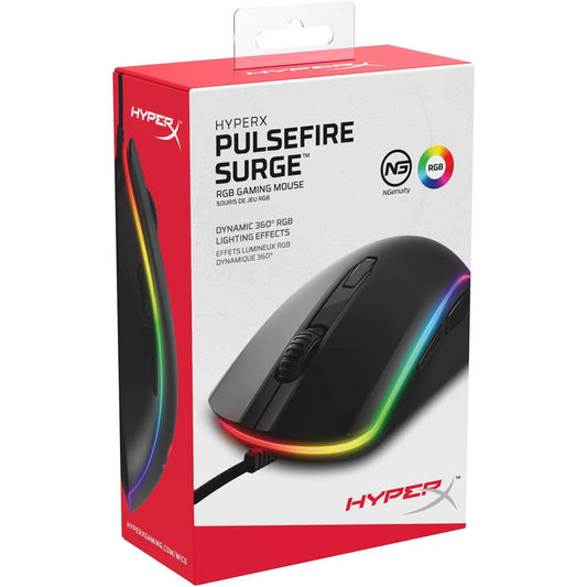 HP HyperX Pulsefire Surge RGB Wired Pixart 3389 Sensor up to 16000 DPI 6 Buttons - Black