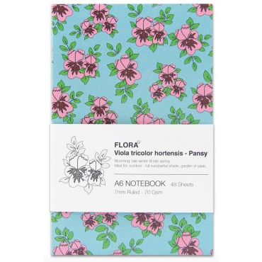 Inspira Flora 140x90mm Soft Cover 96 Sheets Pocket Notebook - A6