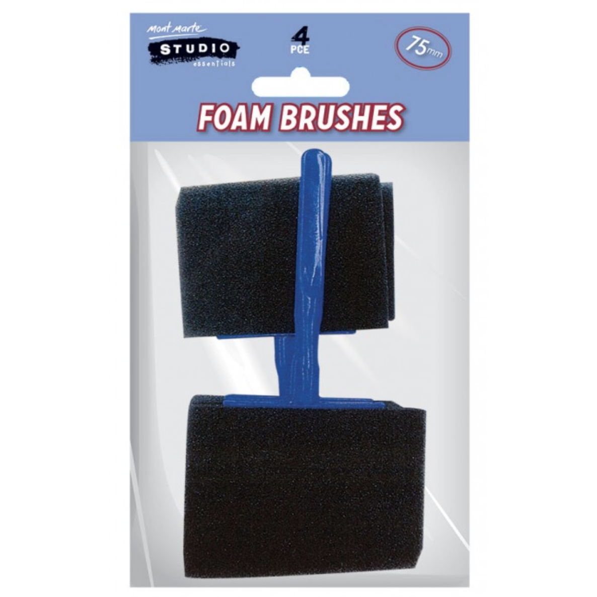 Mont Marte 75mm Foam Brush / 4 Pcs.