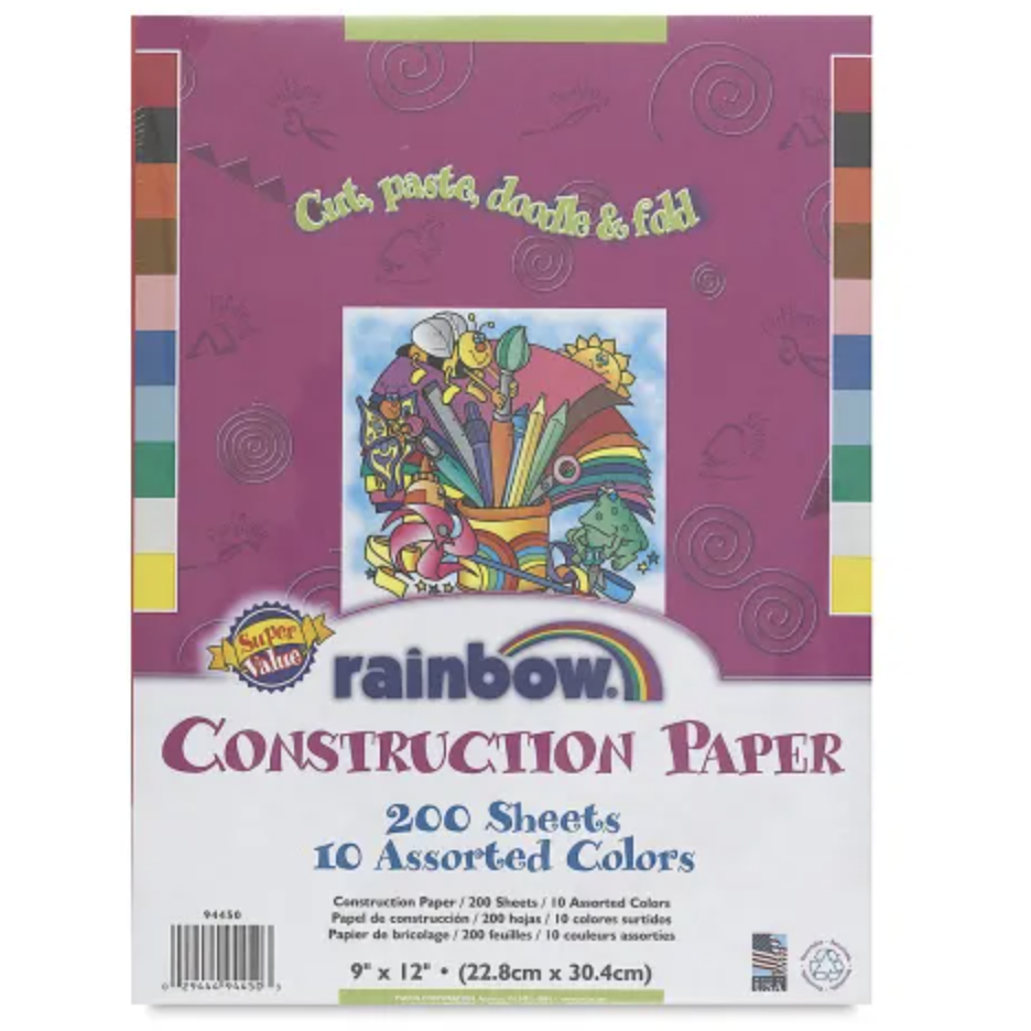 Pacon Rainbow Construction Paper - 200 Sheets