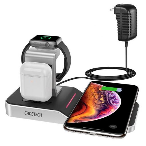 Choetech MFi Certificated 4-in-1 Wireless Charging Dock T316