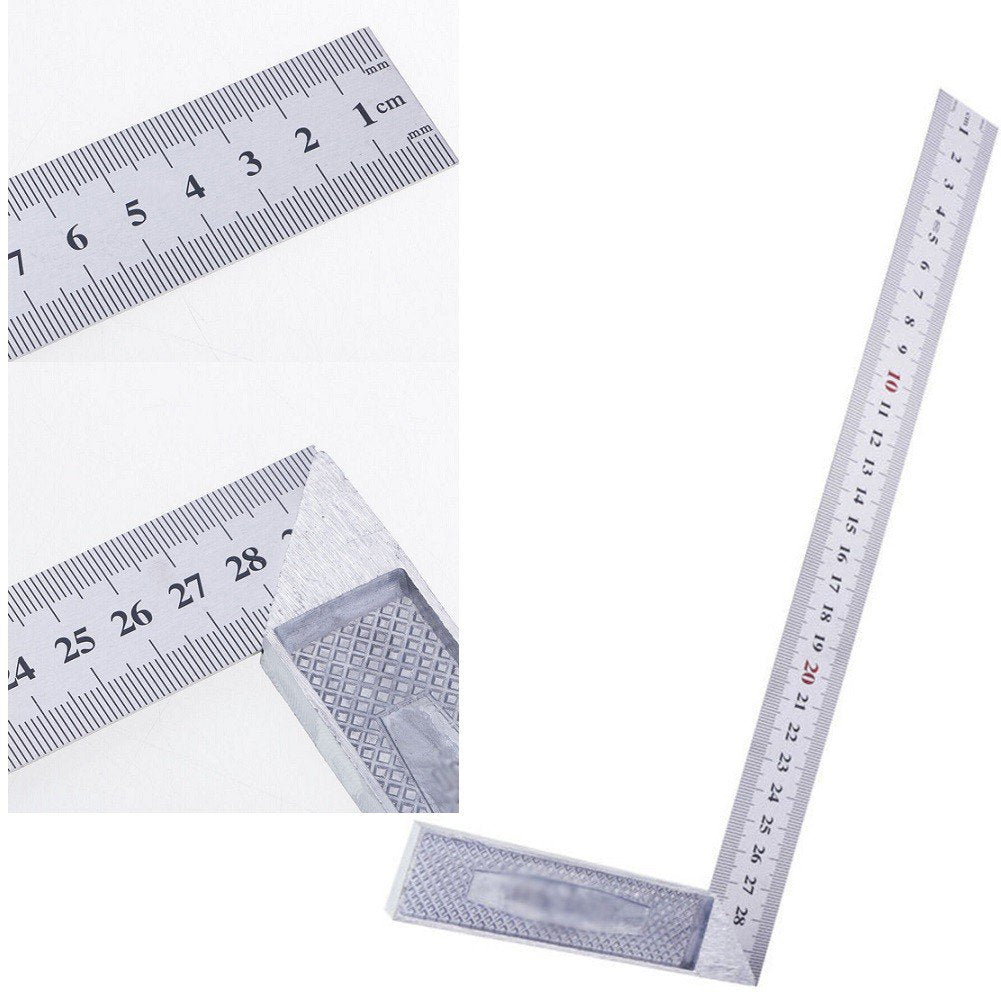 30CM STAINLESS STEEL RIGHT ANGLE MEASURING RULE
