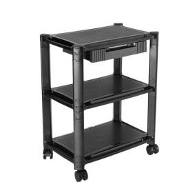 Lumi AMS-5L 3-Tier Mobile Modular Multi-Purpose Smart Stand With Drawer And Shelf (Large Surface)