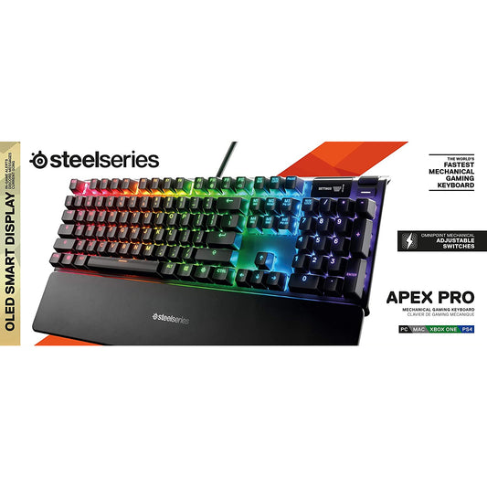 SteelSeries Apex Pro Mechanical Keyboard Adjustable Actuation Switches