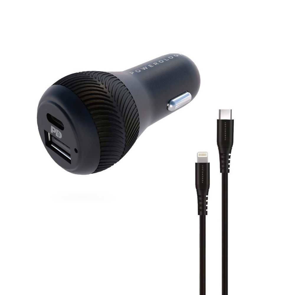 Powerology Ultra-Quick 30W Car Charger Dual Output