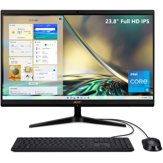 Acer Aspire All-in-One C24-1700 NEW 12Gen Intel Core i5 10-Cores w/ 24 NONE Touch Screen - Black