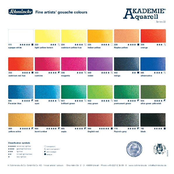 NEW Schmincke Akademie Aquarell Fine Artists' Watercolours 12 x ½ Pans + Space for 12x ½ Pans