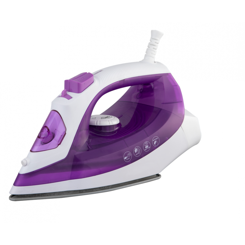 Sona Steam Iron 2200W Ceramic Soleplate Self Clean Purple Color