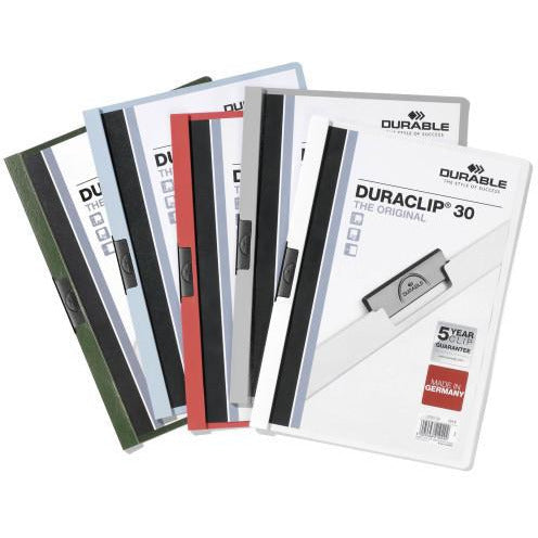 Durable DuraClip 30 Clear View Folder with Clip - A4