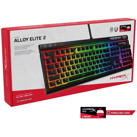 HP HyperX Alloy Elite 2 RGB Mechanical Gaming Keyboard - HyperX Red Switches