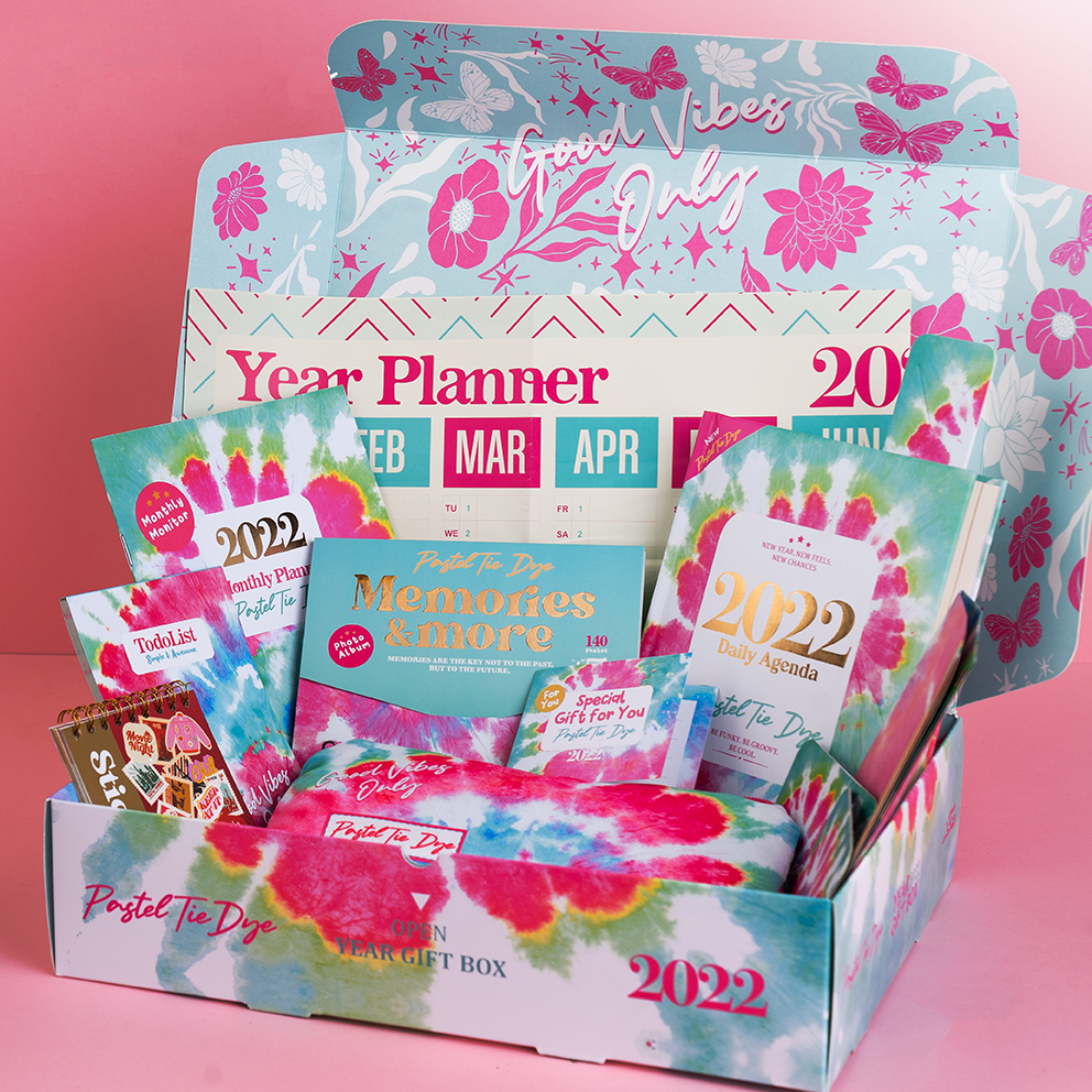 Agenda Gift Set 2022 - Pastel Tie Dye