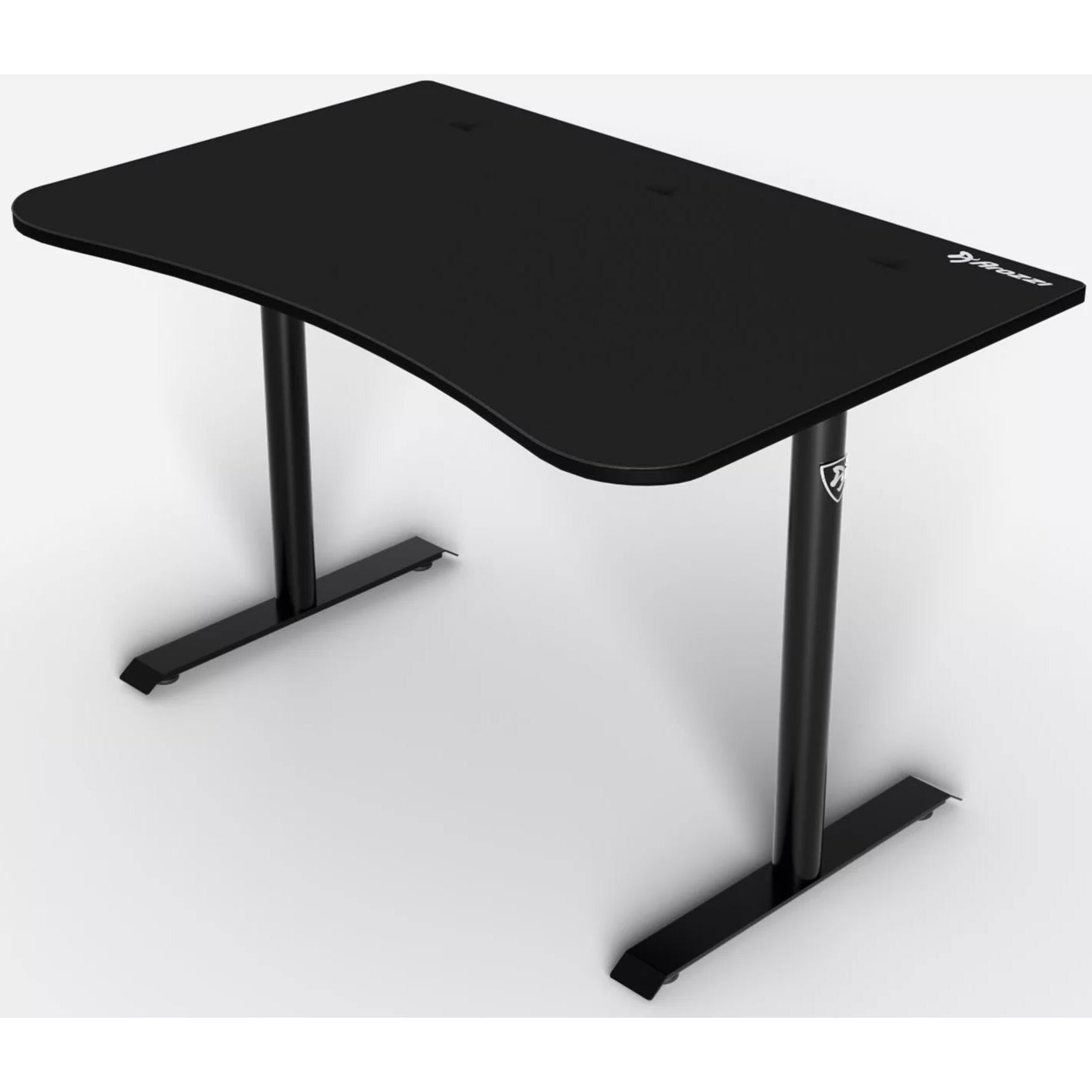 Arozzi Arena Fratello Curved Desk Full Surface Water Resistant Mat Custom Monitor Mount Cable Management - Pure Black
