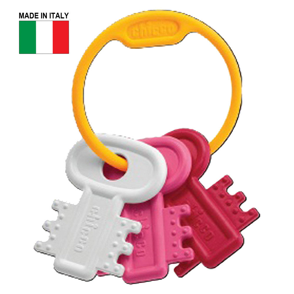 Chicco Teething Key Ring- Pink