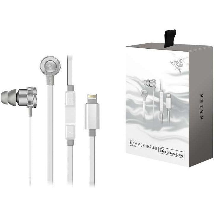 Razer Hammerhead Earphones for iOS Mercury Edition (White) | RZ04-02090200-R3M1