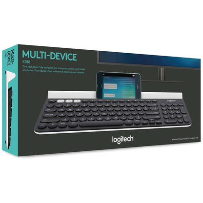 Logitech K780 Multi-Device Bluetooth For Computer Phone & Tablet FLOW Cross-Computer Control Compatible Arabic / English