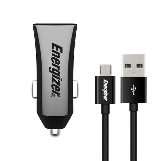 Energizer Car Charger Micro 3.4A “ 2USB +USB Cable Included