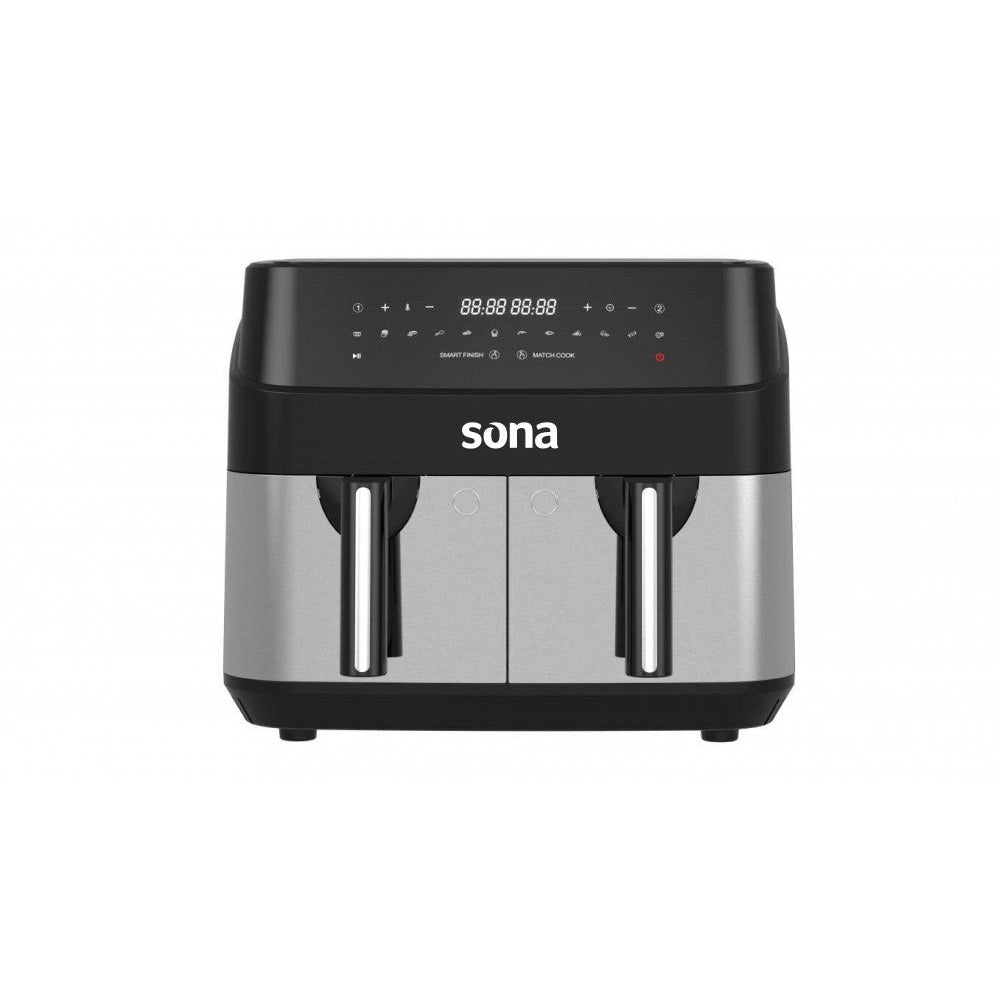 Sona Air Fryer Dual Basket 1750W 12 Programs 9L Touch Screen (SAF-9209 D)