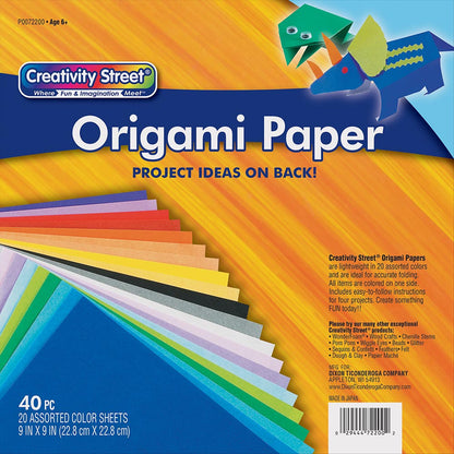 NEW Pacon Creative Street 228x228mm Origami Paper - Pack of 40