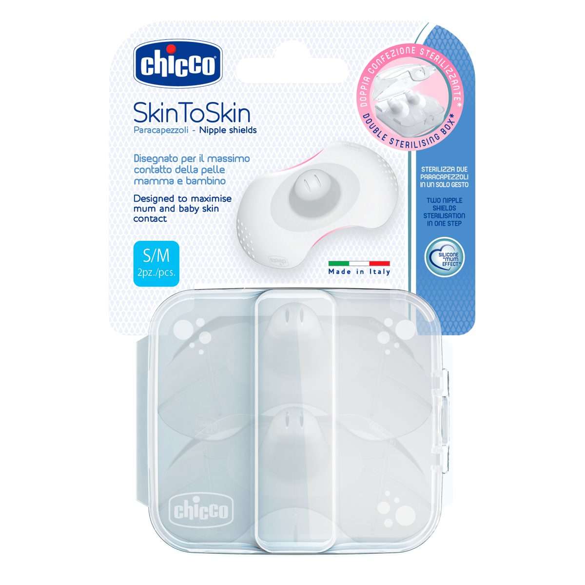 CHICCO Skin to Skin Nipple Shields S/M - M/L