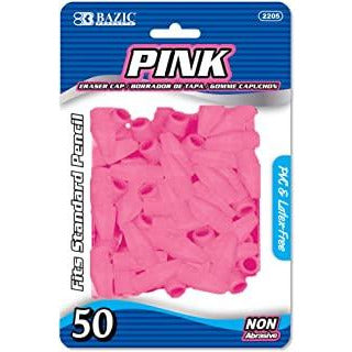 Bazic Pink Caps Eraser - Pack of 50