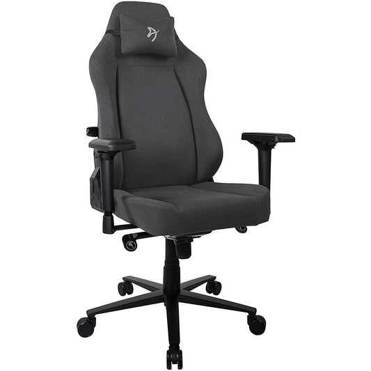 Arozzi Primo Premium Woven Fabric Gaming/Office Chair - Black w/ Grey Logo