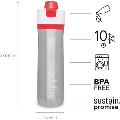 Aladdin 0.6L Stainless Steel Vacuum Water Bottle