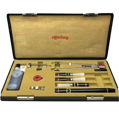 Rotring Vintage Isograph Pen + Compass Set - Leather Case