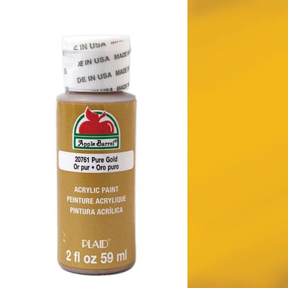 NEW Plaid Apple Barrel Pure Gold Acrylic Paint 59ml