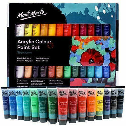 NEW Mont Marte Acrylic Paint Tube Set 24x36 ml