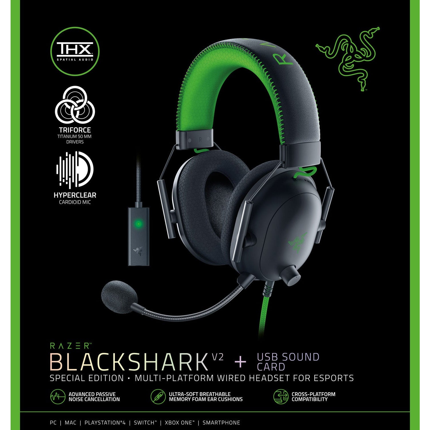 RAZER BRACKSHARK V2＋USB SOUND CARD