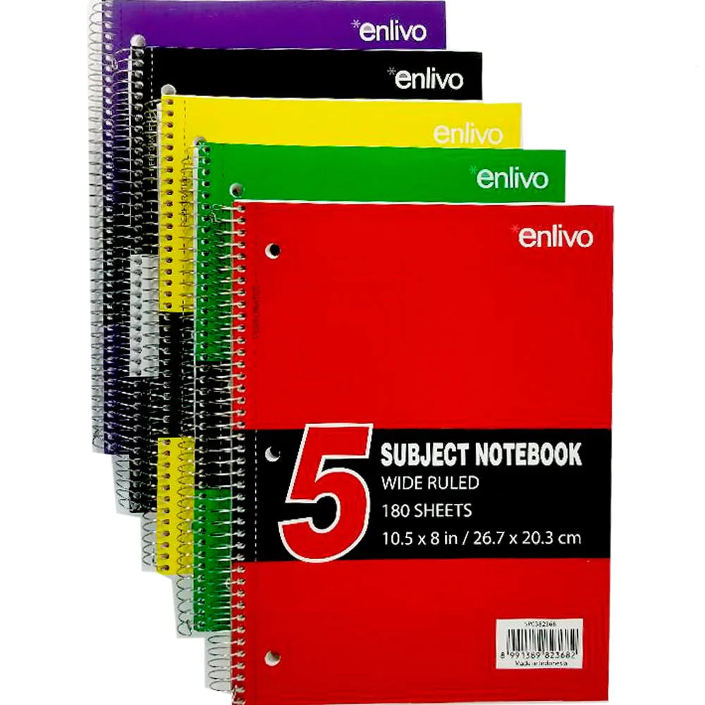Enlivo University Subjects Notebooks 5 Subject