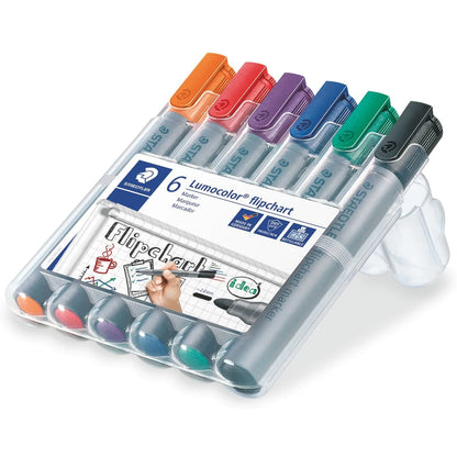 Staedtler Lumocolor 6 Flip Chart Markers - Bullet Point 2mm
