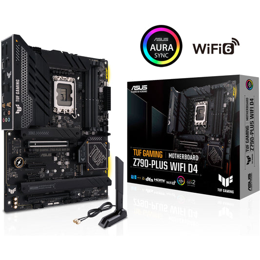 ASUS TUF Gaming Z790-Plus WiFi D4 Intel 12th&13th Gen ATX Motherboard 4xM.2 Slots WiFi 6 Thunderbolt 4 RGB Lighting