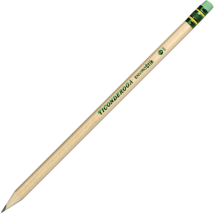Dixon Ticonderoga Enviro Unpainted HB Wood Pencils - 1 dz.