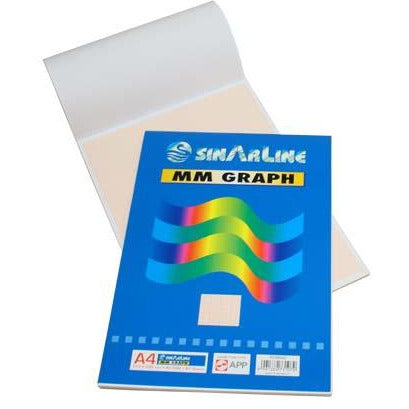 Sinarline MM Graph Paper Pad 80 GSM A4 - 50 Sheets