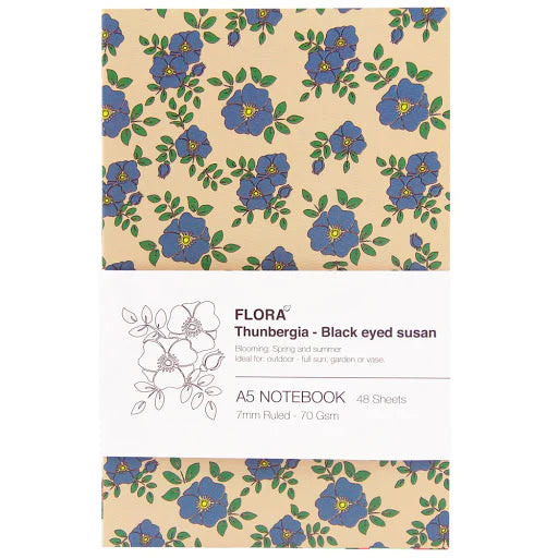 Special Offer Inspira Flora 48 Sheets Ruled A5 Notebook - Pack of 4